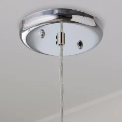 Dimple Cylinder Glass Pendant