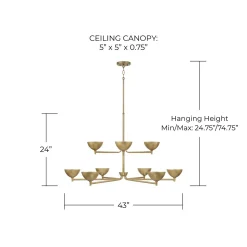 Dipti LED Two-Tier Chandelier
