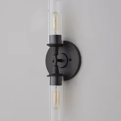 Double Bullet Glass Sconce