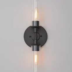 Double Bullet Glass Sconce