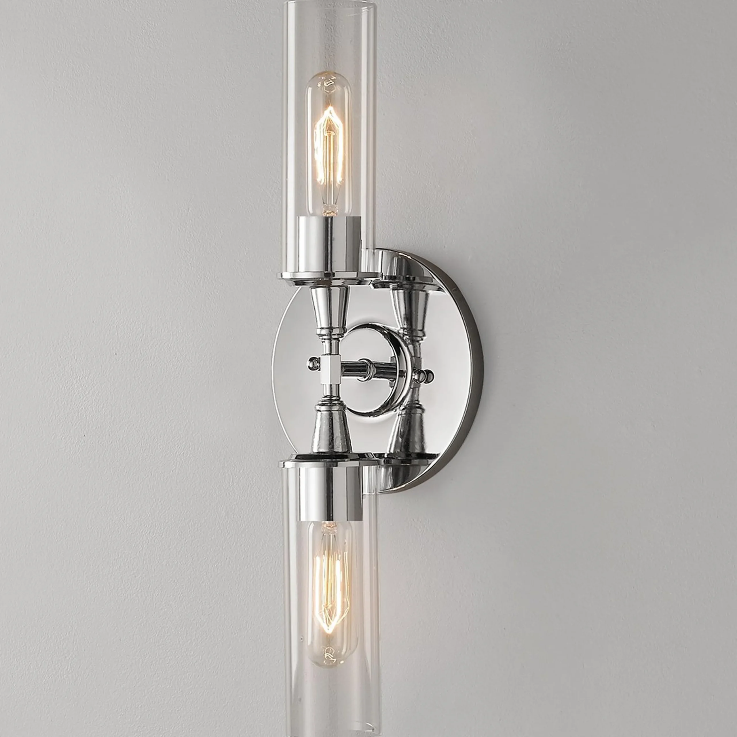 Double Bullet Glass Sconce