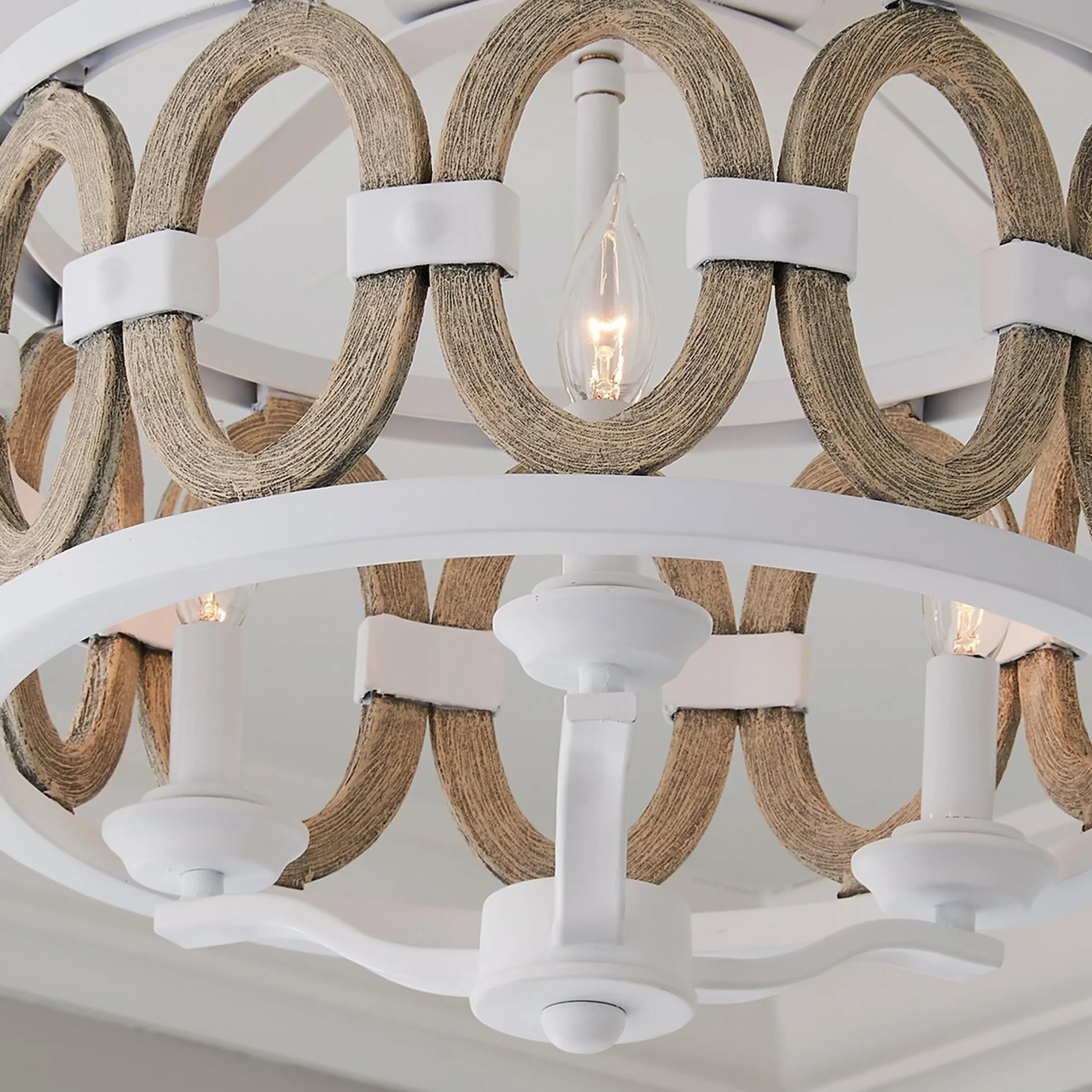 Driftwood Entwined Ovals Ceiling Light