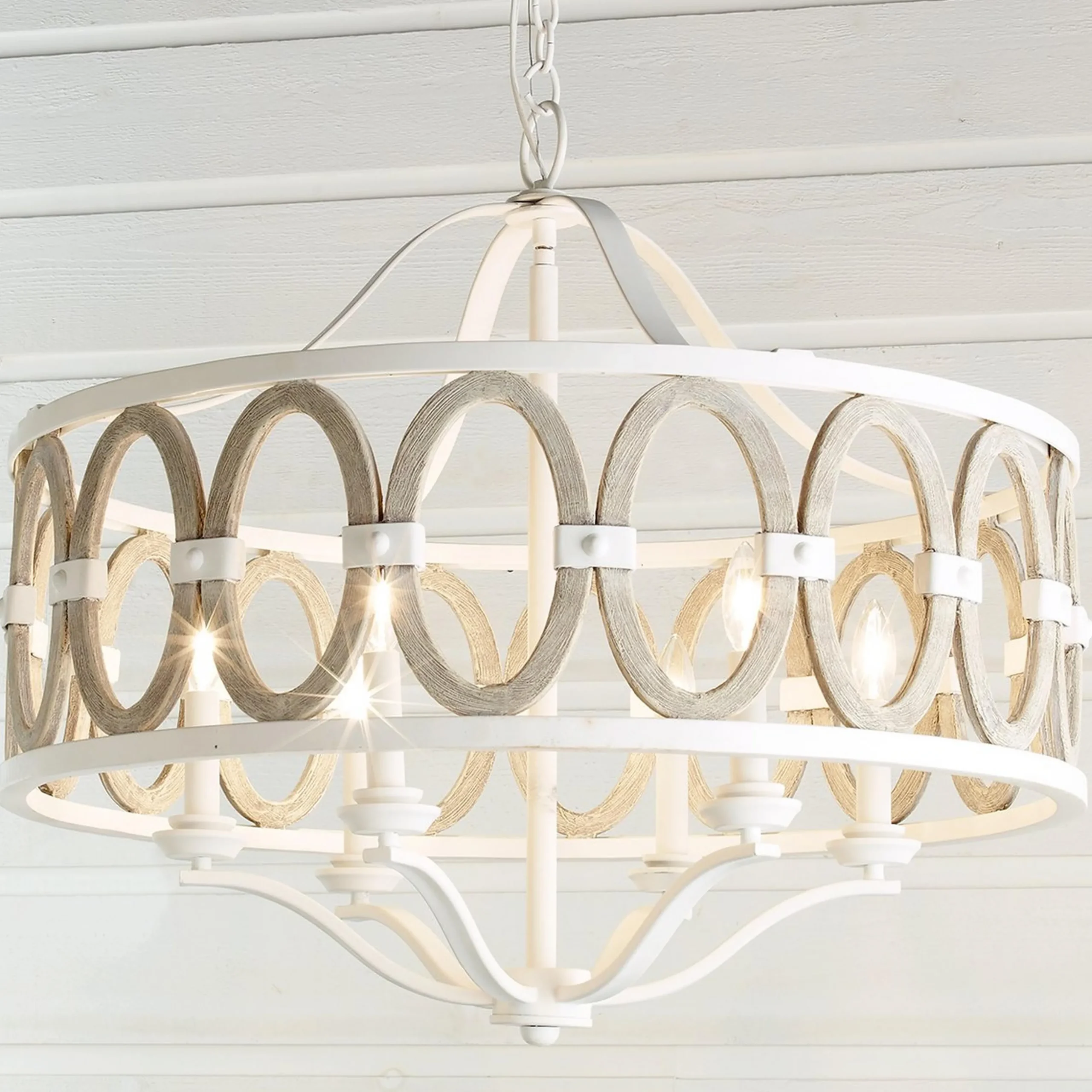 Driftwood Entwined Ovals Chandelier