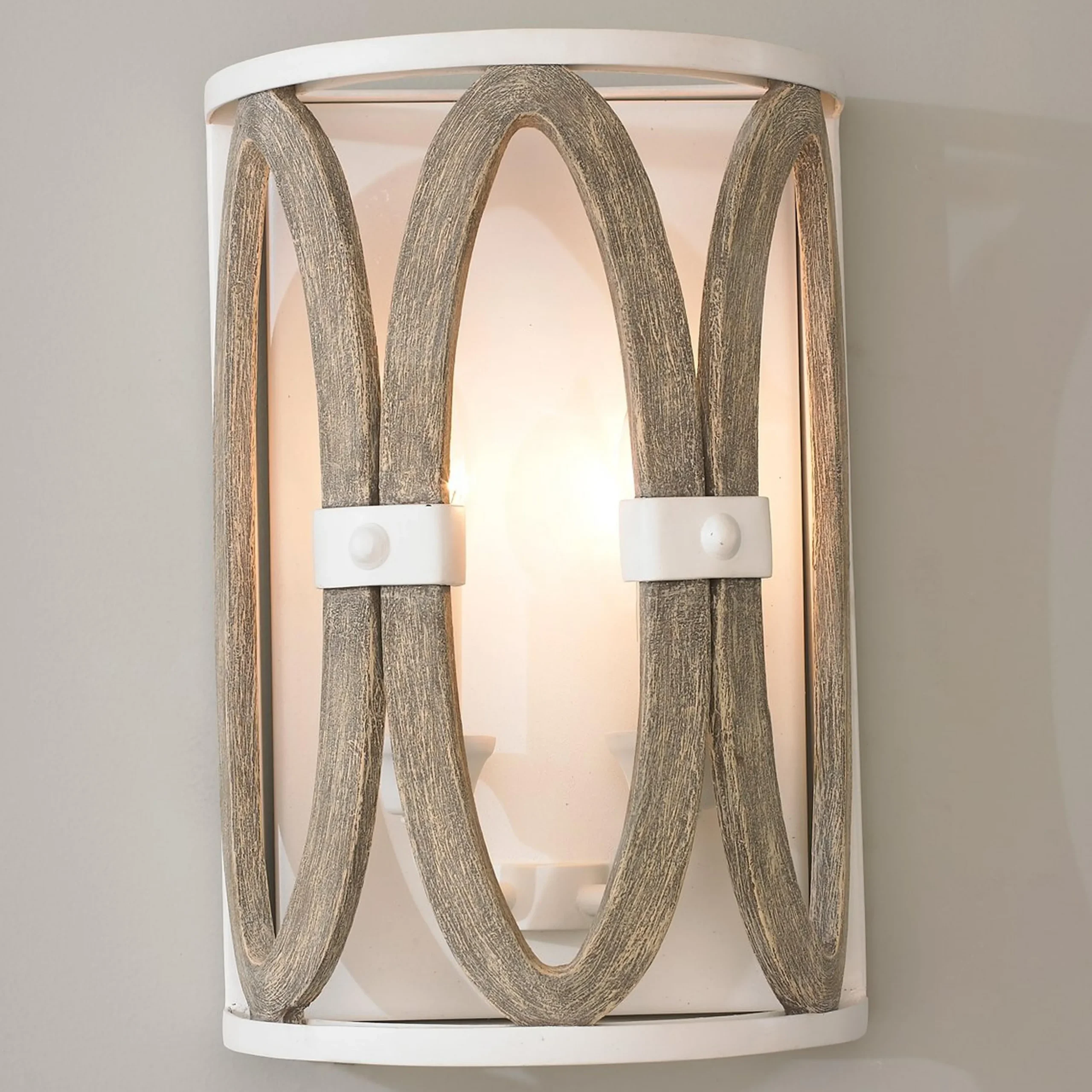 Driftwood Entwined Ovals Sconce