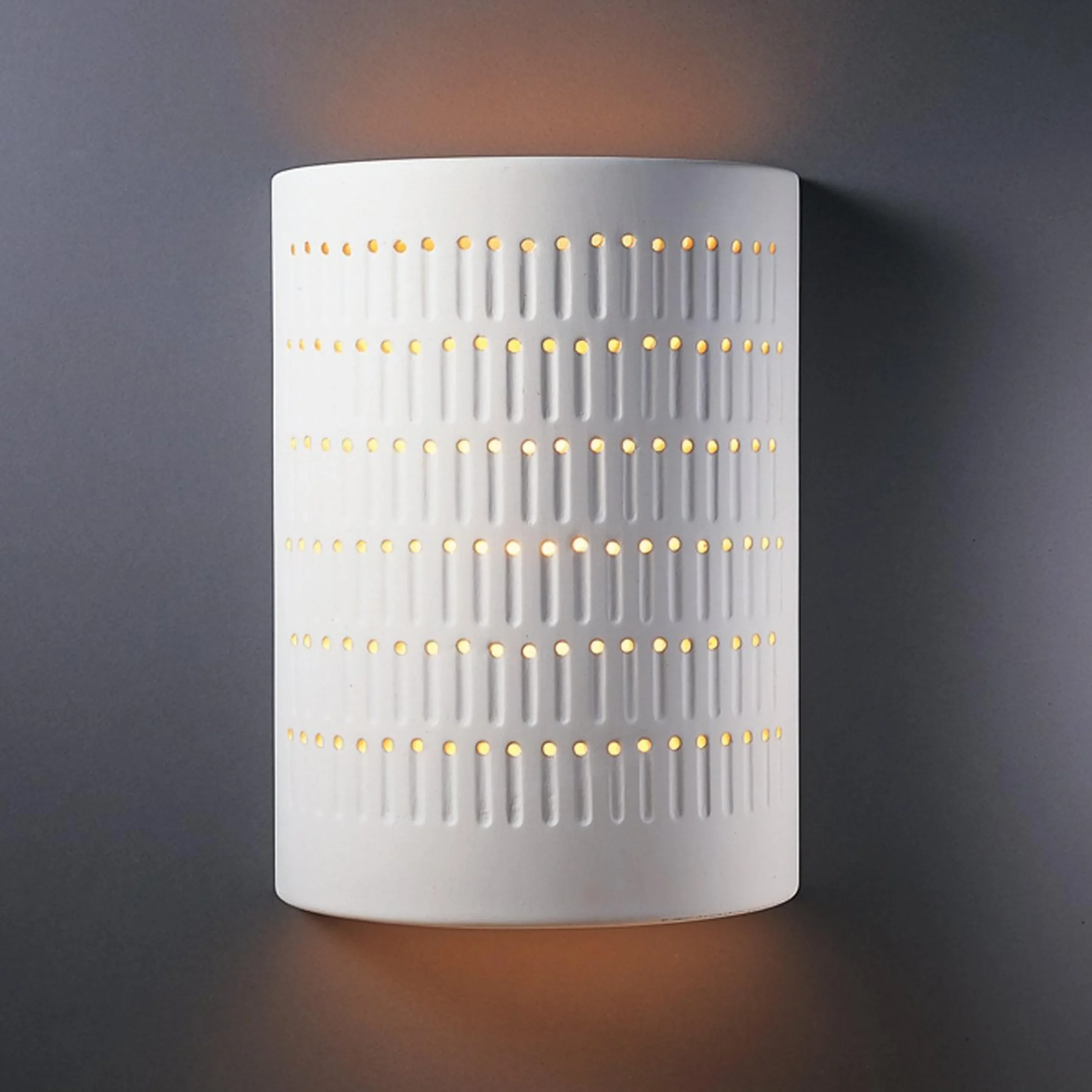 Drip Dot Ceramic Outdoor Sconce - Large - Bisque