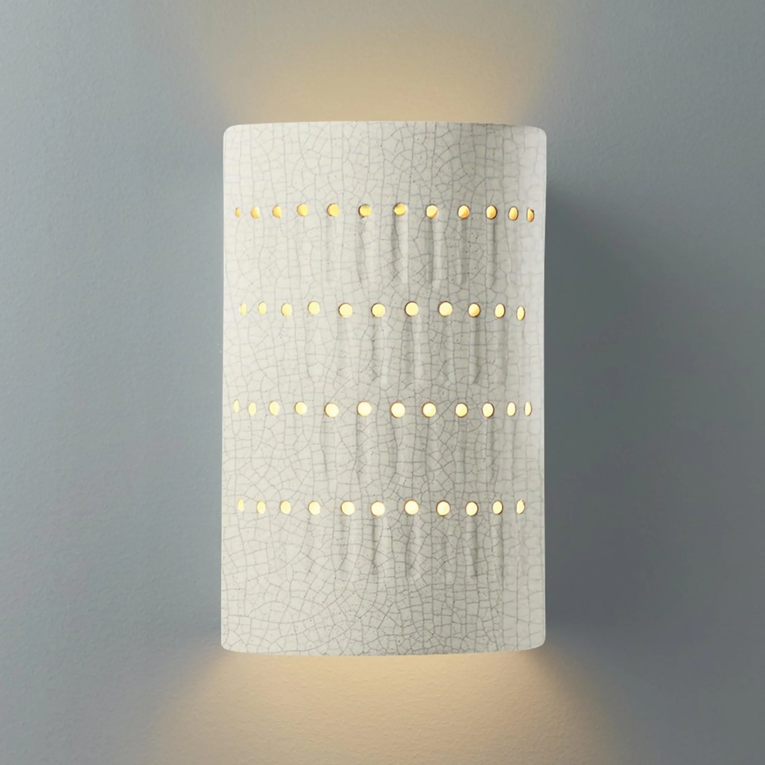 Drip Dot Ceramic Outdoor Sconce - Small - Crackle