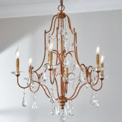 Elegance Crystal Swag Chandelier - 6 Light
