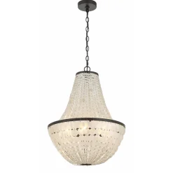Elegant Capiz Shell Basket Chandelier