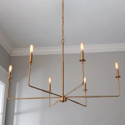 Elongated Spoke Chandelier
