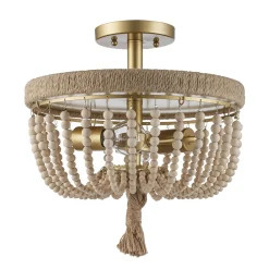 Ember Beaded Semi-Flush Ceiling Light