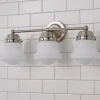 Ethel School Haus Opal Glass Vanity Light - 3 Light