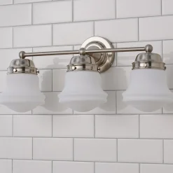 Ethel School Haus Opal Glass Vanity Light - 3 Light