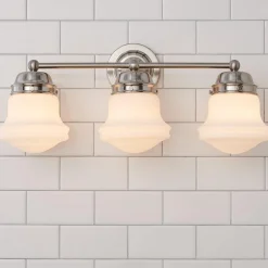 Ethel School Haus Opal Glass Vanity Light - 3 Light