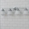 Ethel School Haus Opal Glass Vanity Light - 4 Light