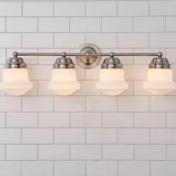 Ethel School Haus Opal Glass Vanity Light - 4 Light