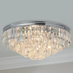 Faceted Glass Layered Ceiling Light