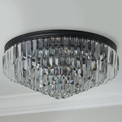 Faceted Glass Layered Ceiling Light