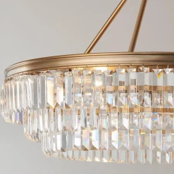 Faceted Glass Layered Chandelier - 30
