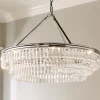 Faceted Glass Layered Chandelier - 30"