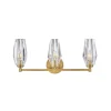 Faceted Glass Tulip Vanity Light - 3 Light