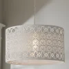 Filigree Lotus Metal Shade Pendant