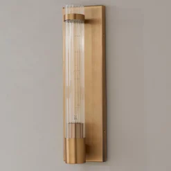 Fluted Cylinder Glass Sconce