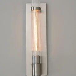 Fluted Cylinder Glass Sconce