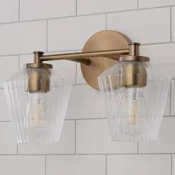 Fluted Felix Vanity Light - 2 Light