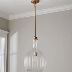 Fluted Globe Pendant