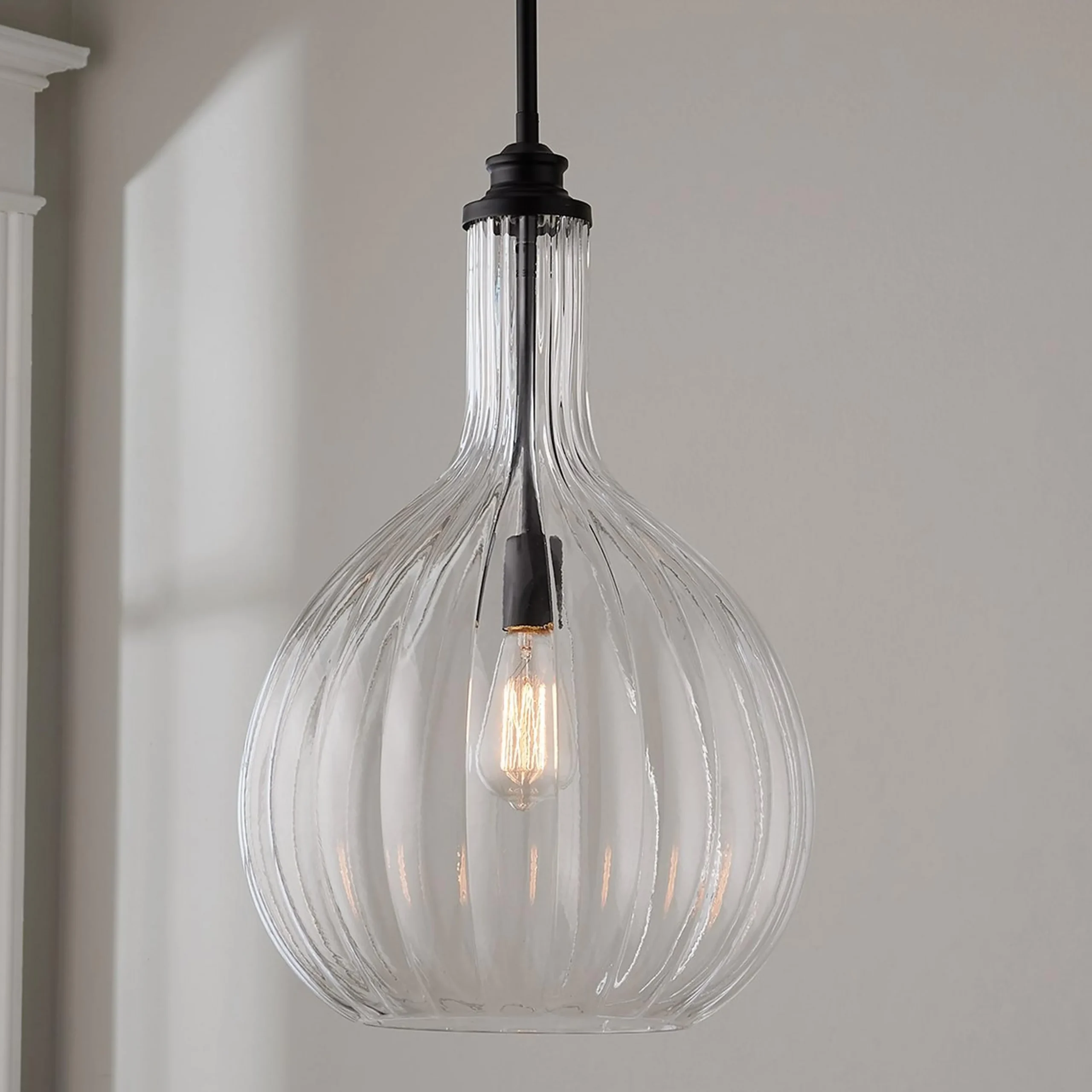 Fluted Globe Pendant