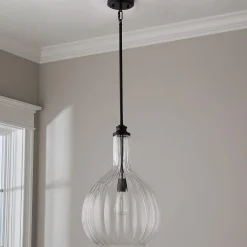 Fluted Globe Pendant