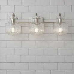 Fluted Tulip Vanity Light - 3 Light
