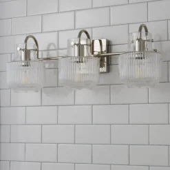Fluted Tulip Vanity Light - 3 Light