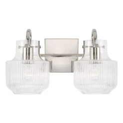 Fluted Tulip Vanity Light - 2 Light