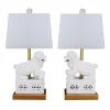 Foo Dog Lamps - Pair
