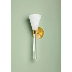Frosted Plume Bath Sconce