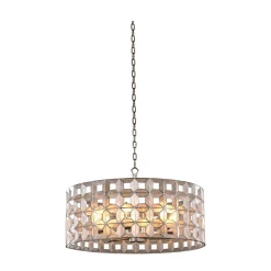 Geo Capiz Shell Chandelier - Large