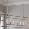 Geometric Double Frame Linear Chandelier