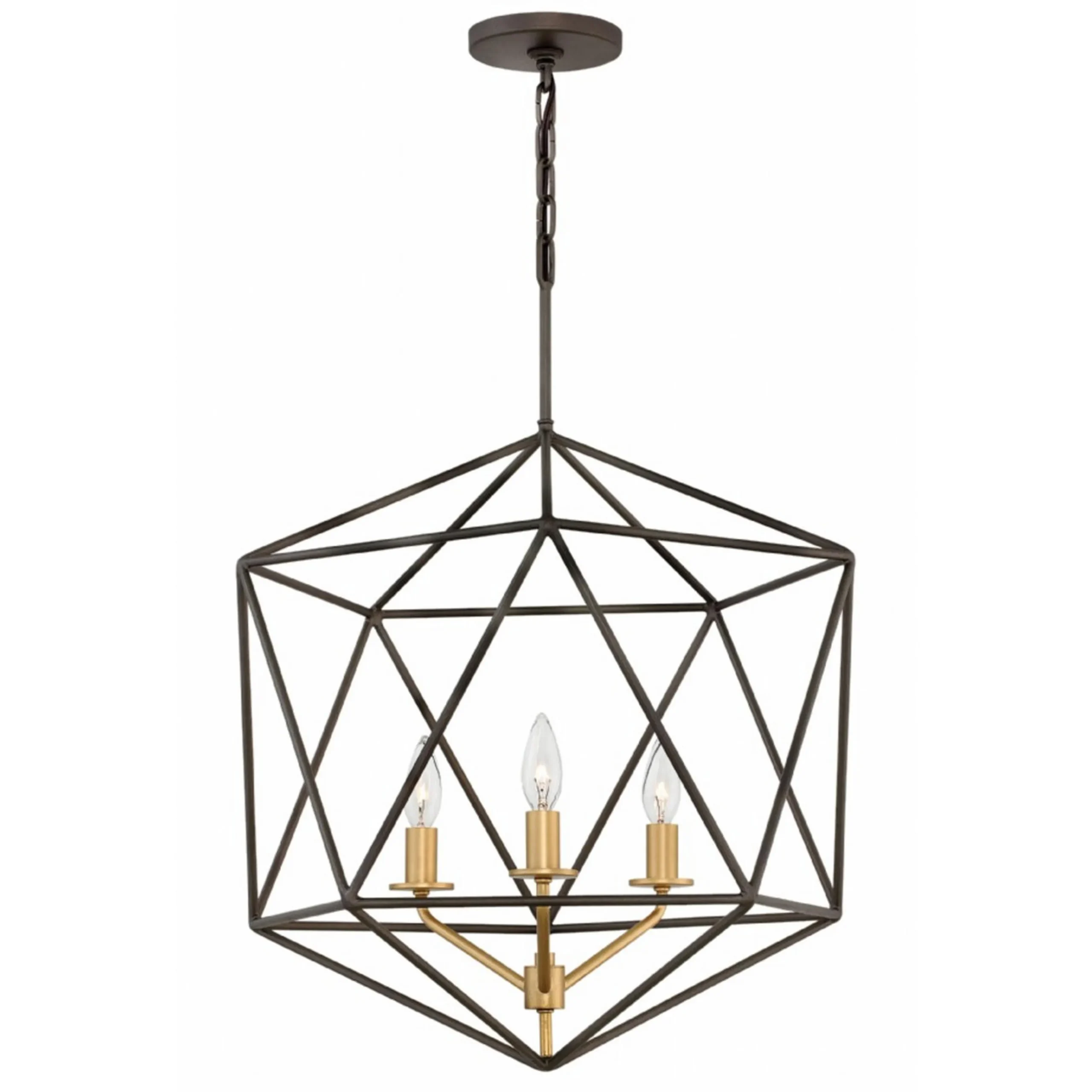 Geometric Gem Chandelier - 3 Light