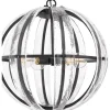 Glass Layered Sphere Chandelier