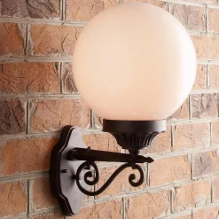 Globe and Filigree Outdoor Sconce