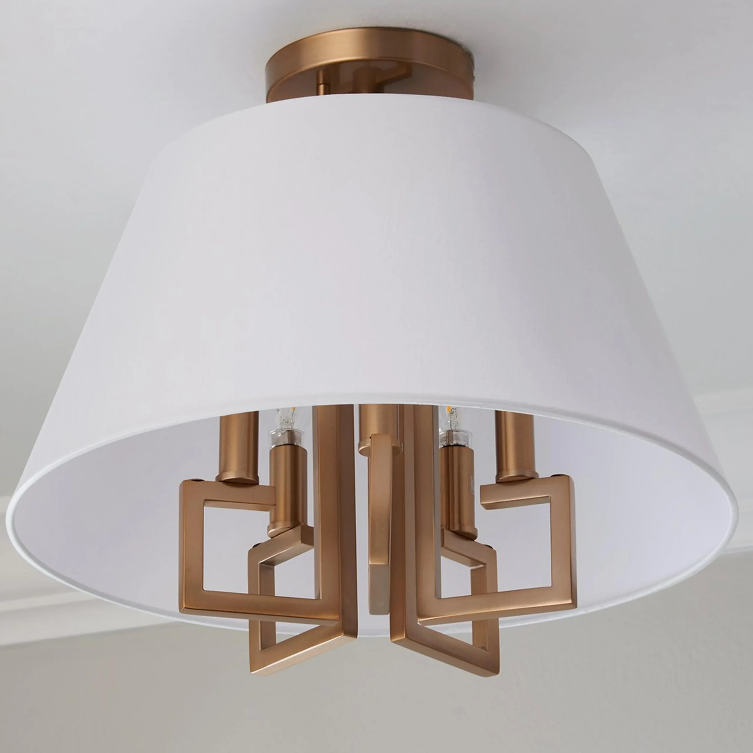 Greek Key Convertible Ceiling Light