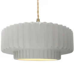 Harmonia Ceramic Pendant - Large - Bisque