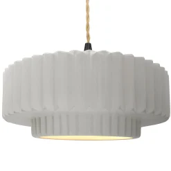 Harmonia Ceramic Pendant - Large - Bisque