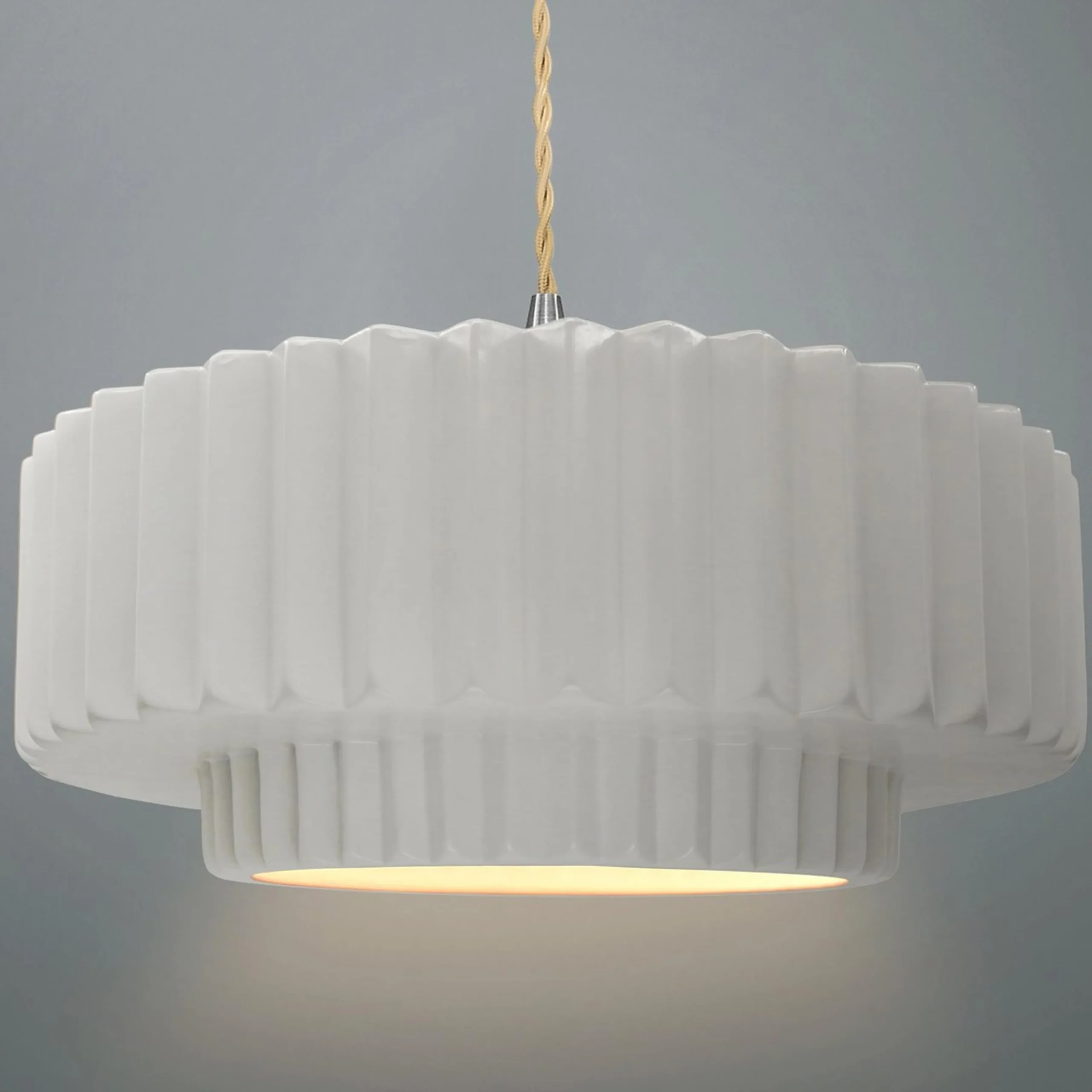 Harmonia Ceramic Pendant - Large - Bisque