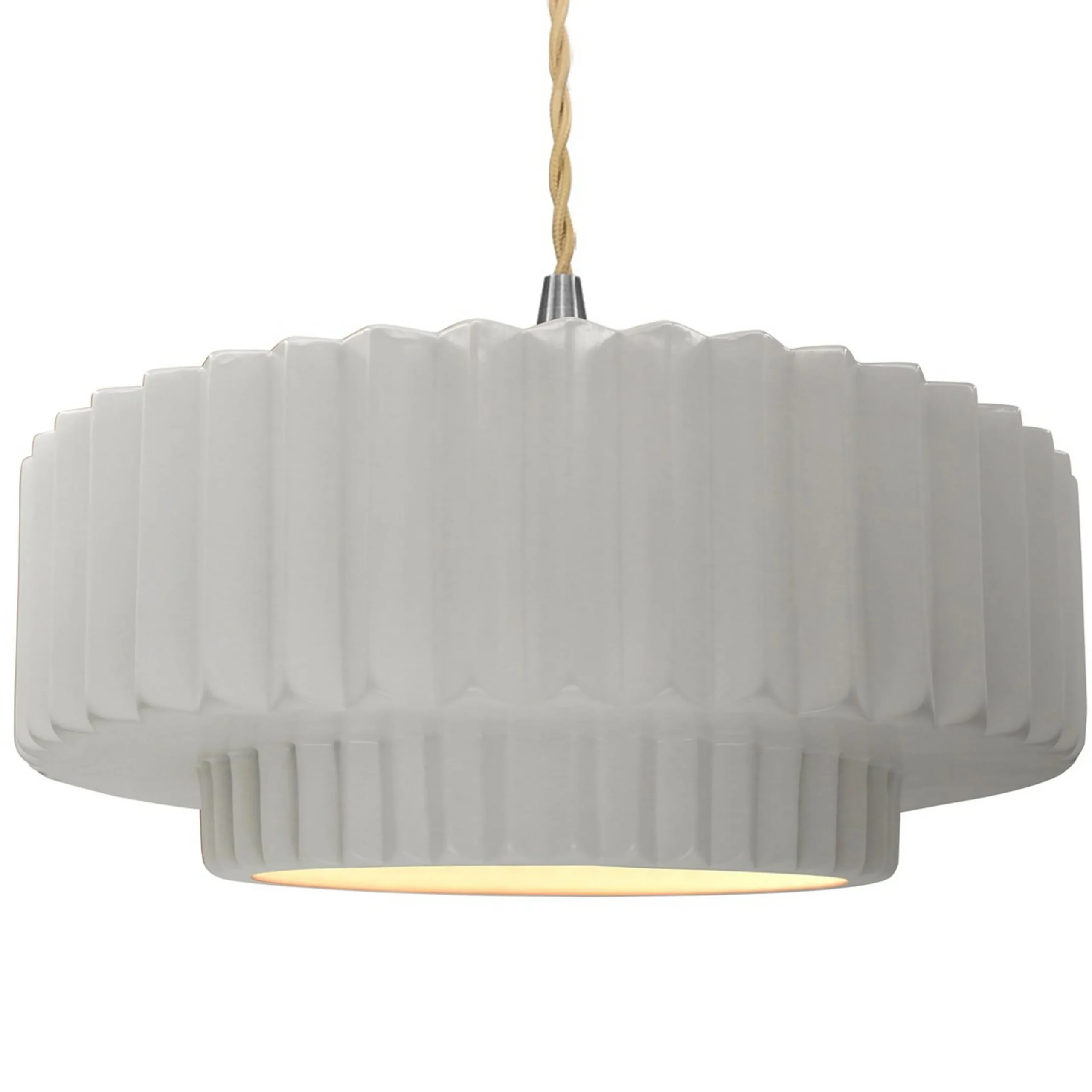 Harmonia Ceramic Pendant - Large - Bisque