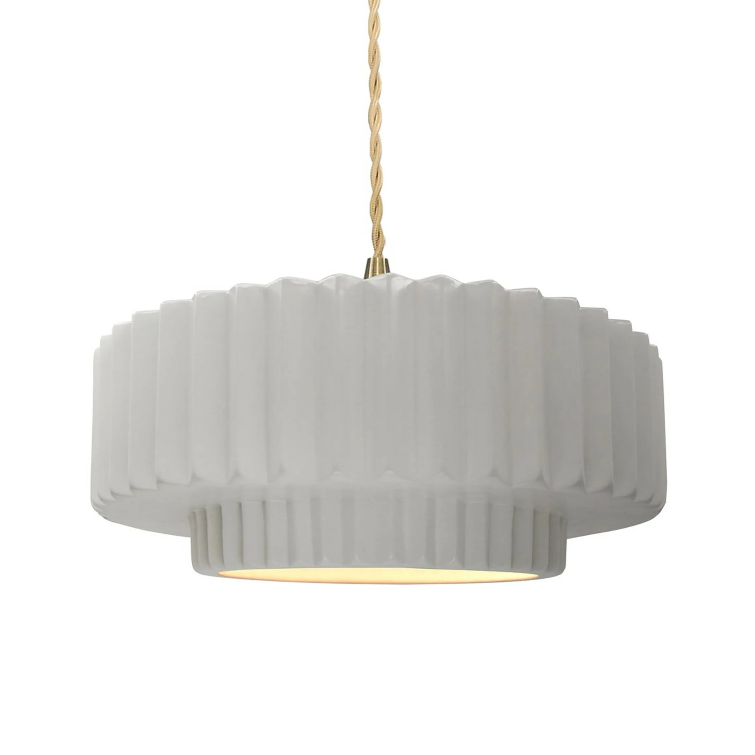 Harmonia Ceramic Pendant - Small - Bisque