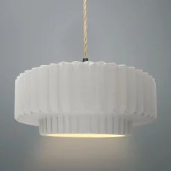 Harmonia Ceramic Pendant - Small - Bisque