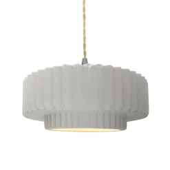 Harmonia Ceramic Pendant - Small - Bisque