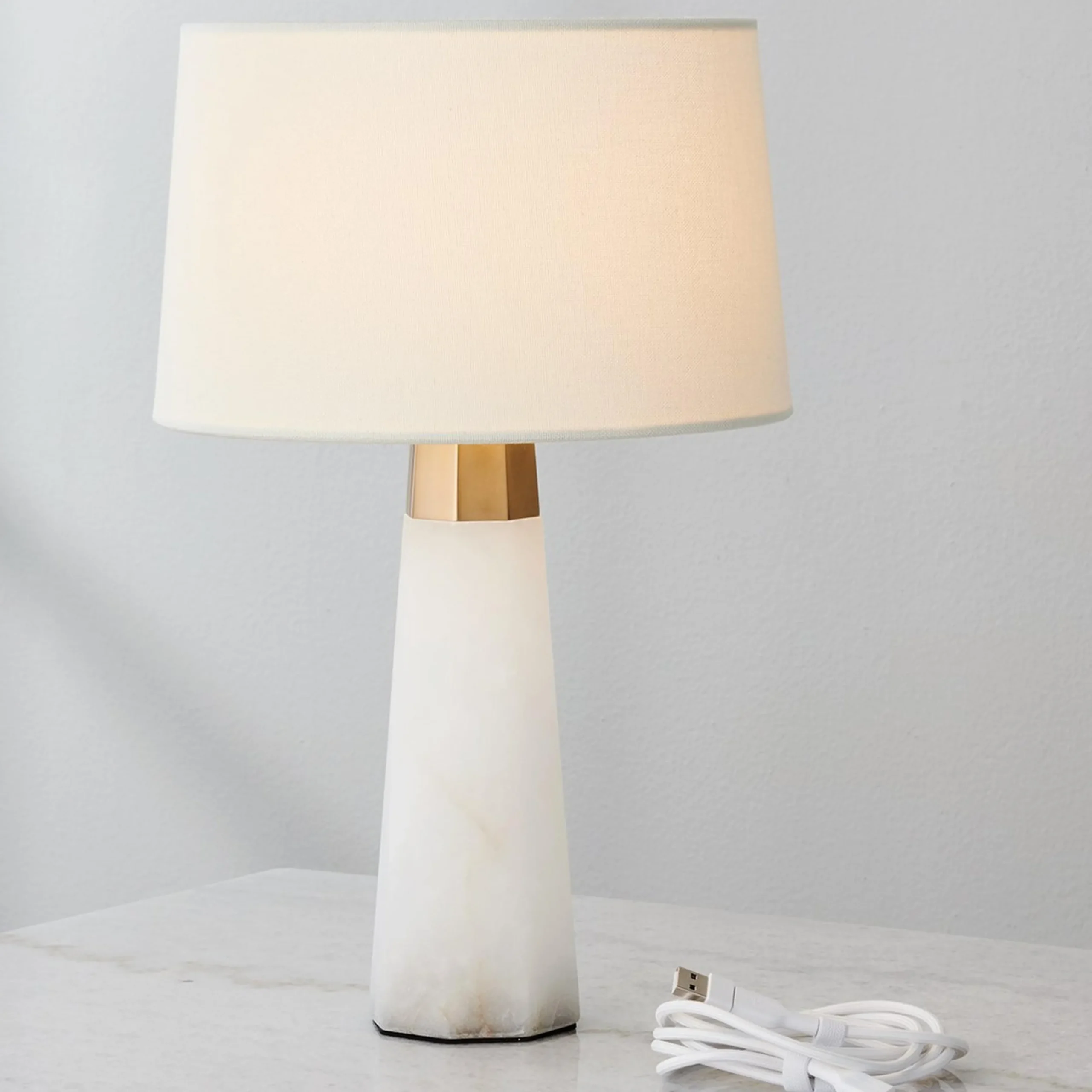 Hedley Cordless LED Table Lamp - Alabaster